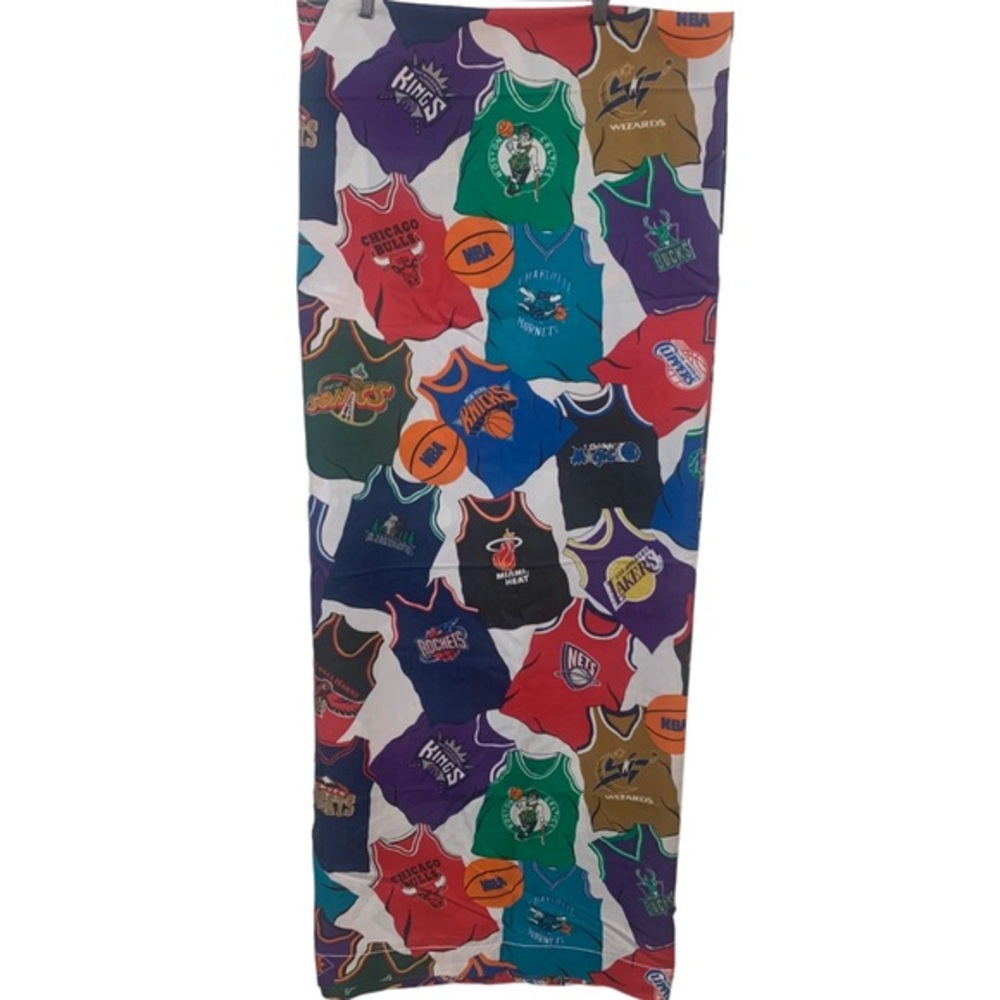 Vintage NBA Twin Flat Sheet JERSEY Print Unique Sports Themed